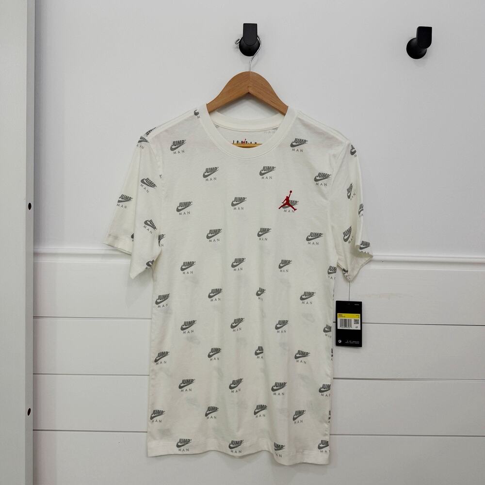 NWT! Men’s Nike Air Jordan Jump Man White T Shirt Standard Fit Size S